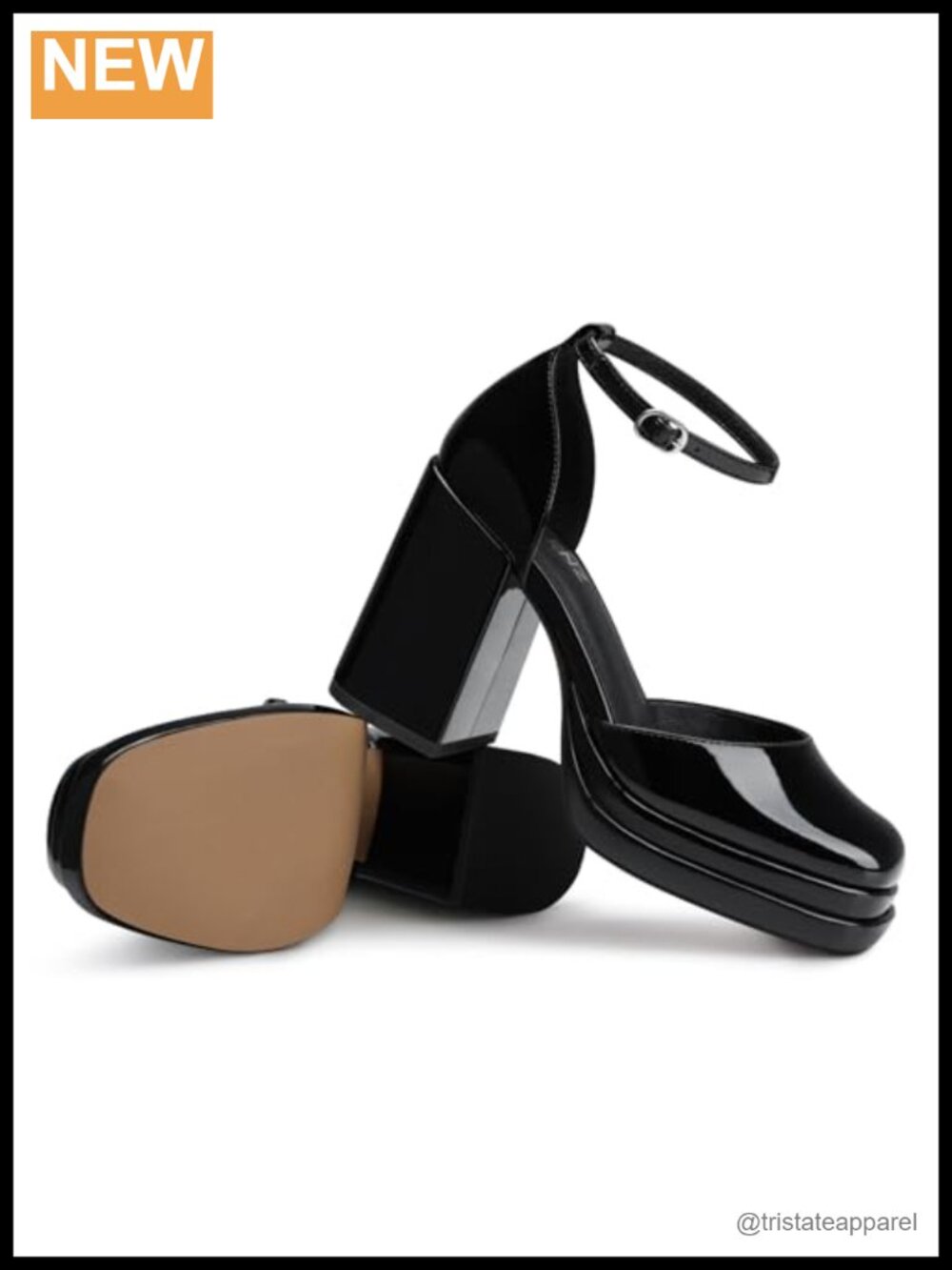 Chunky High Heels Ankle Strap Platform Pumps Dress Wedding Shoes Bridal